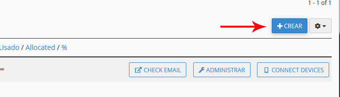 Crear cuenta de correo