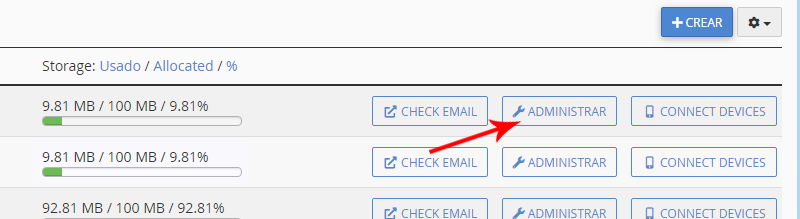 Cambiar la contraseña de correo